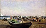 Joaquin Sorolla y Bastida Beach of Valencia. Fisherwomen painting
